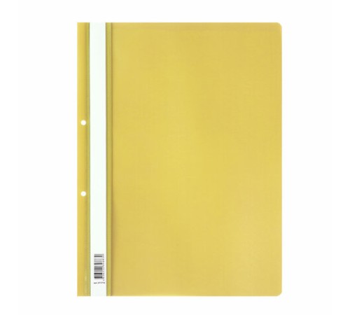 Скоросшиватель пластиковый с перфорацией STAFF, А4, 100/120 мкм, желтый, 271716