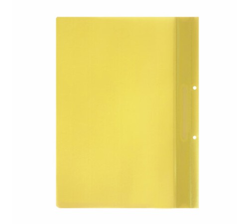 Скоросшиватель пластиковый с перфорацией STAFF, А4, 100/120 мкм, желтый, 271716