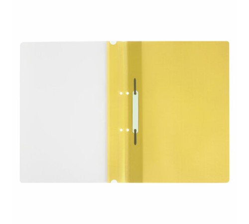 Скоросшиватель пластиковый с перфорацией STAFF, А4, 100/120 мкм, желтый, 271716