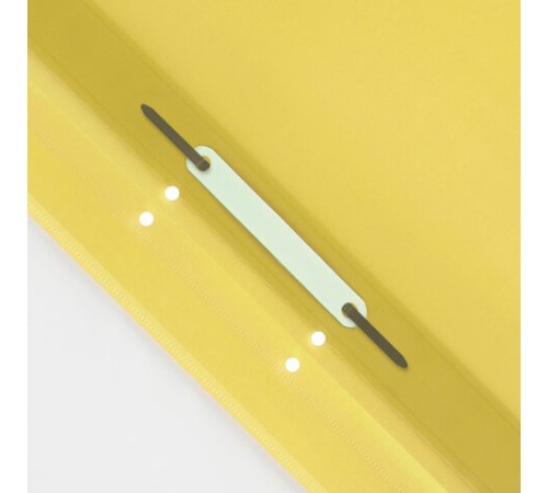 Скоросшиватель пластиковый с перфорацией STAFF, А4, 100/120 мкм, желтый, 271716