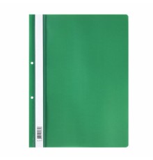 Скоросшиватель пластиковый с перфорацией STAFF, А4, 100/120 мкм, зеленый, 271717