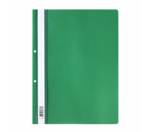 Скоросшиватель пластиковый с перфорацией STAFF, А4, 100/120 мкм, зеленый, 271717