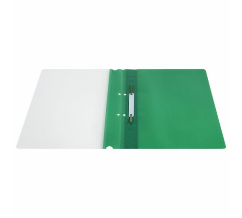 Скоросшиватель пластиковый с перфорацией STAFF, А4, 100/120 мкм, зеленый, 271717