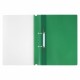 Скоросшиватель пластиковый с перфорацией STAFF, А4, 100/120 мкм, зеленый, 271717