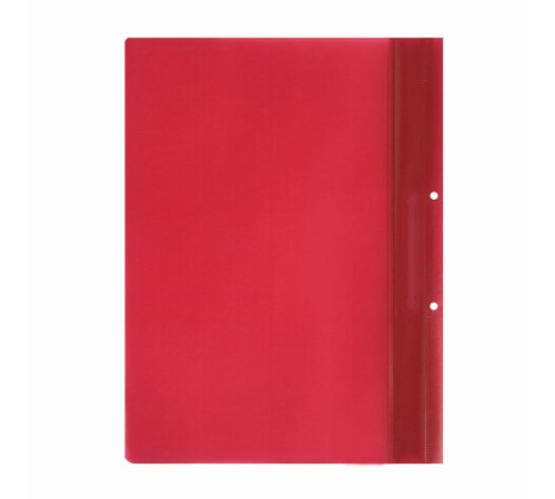 Скоросшиватель пластиковый с перфорацией STAFF, А4, 100/120 мкм, красный, 271718