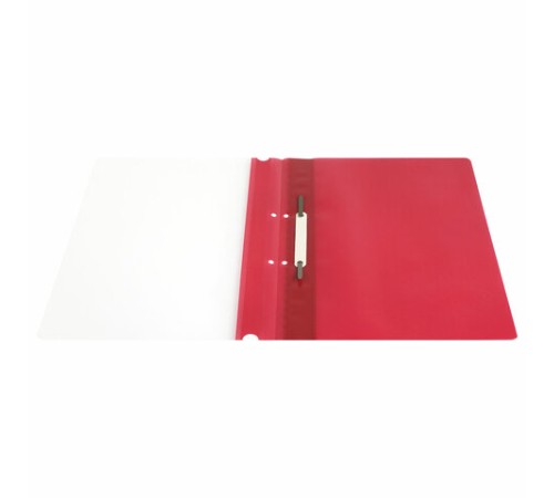 Скоросшиватель пластиковый с перфорацией STAFF, А4, 100/120 мкм, красный, 271718