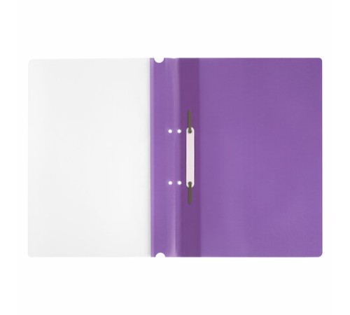 Скоросшиватель пластиковый с перфорацией STAFF, А4, 100/120 мкм, фиолетовый, 271720