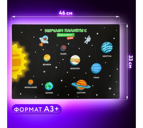 Настольное покрытие BRAUBERG KIDS, А3+, пластик, 46x33 см, 