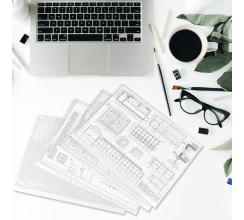 Папки-файлы перфорированные, А4, STAFF 