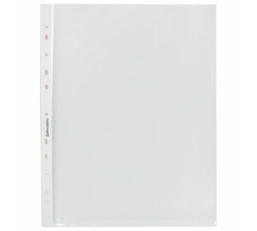 Папки-файлы перфорированные с антибликовой текстурой А4 BRAUBERG PIXEL, КОМПЛЕКТ 100 шт., 30 мкм, 271826