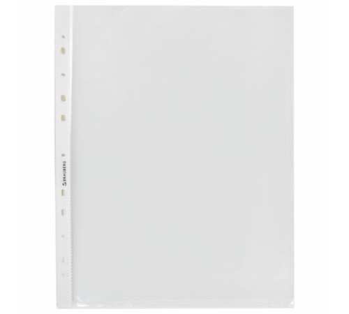 Папки-файлы перфорированные А4 BRAUBERG, КОМПЛЕКТ 20 шт., гладкие, 30 мкм, 271828