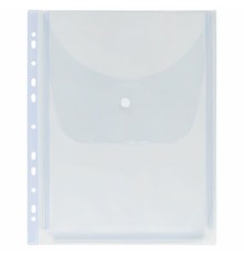 Папка-файл с перфорацией 1 штука с кнопкой БОЛЬШОЙ ВМЕСТИМОСТИ до 250 л., ПВХ 180 мкм, BRAUBERG, 271831