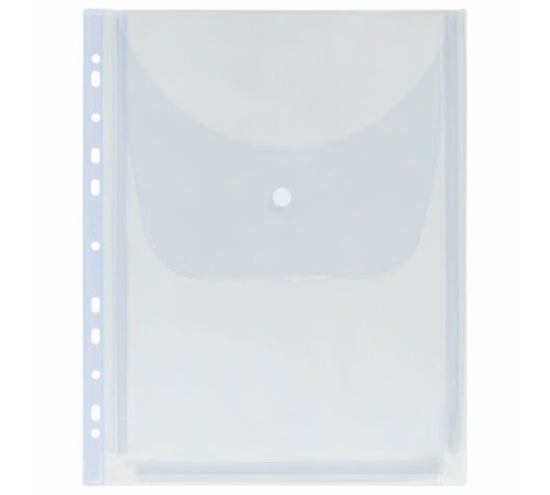 Папка-файл с перфорацией 1 штука с кнопкой БОЛЬШОЙ ВМЕСТИМОСТИ до 250 л., ПВХ 180 мкм, BRAUBERG, 271831