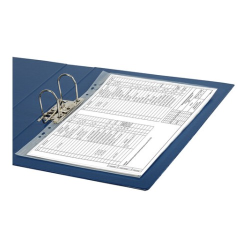 Папка-регистратор БОЛЬШОГО ФОРМАТА А3 с двухсторонним покрытием из ПВХ, 70 мм, синяя, BRAUBERG, 271832