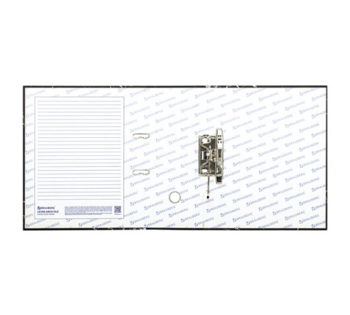 Папка-регистратор ШИРОКИЙ КОРЕШОК 90 мм с мраморным покрытием, черная, BRAUBERG, 271833