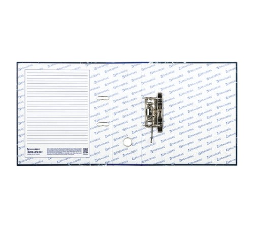 Папка-регистратор ШИРОКИЙ КОРЕШОК 90 мм, с мраморным покрытием, синяя, BRAUBERG, 271834