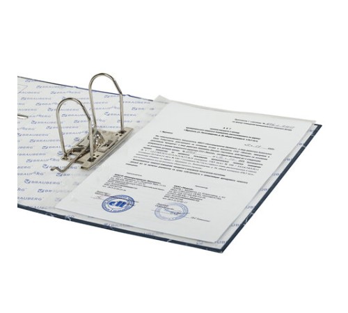 Папка-регистратор ШИРОКИЙ КОРЕШОК 90 мм, с мраморным покрытием, синяя, BRAUBERG, 271834