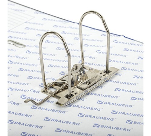 Папка-регистратор ШИРОКИЙ КОРЕШОК 90 мм, с мраморным покрытием, синяя, BRAUBERG, 271834