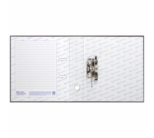 Папка-регистратор ШИРОКИЙ КОРЕШОК 90 мм с покрытием из ПВХ, черная, BRAUBERG, 271835