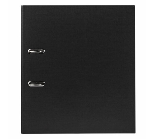 Папка-регистратор ШИРОКИЙ КОРЕШОК 90 мм с покрытием из ПВХ, черная, BRAUBERG, 271835