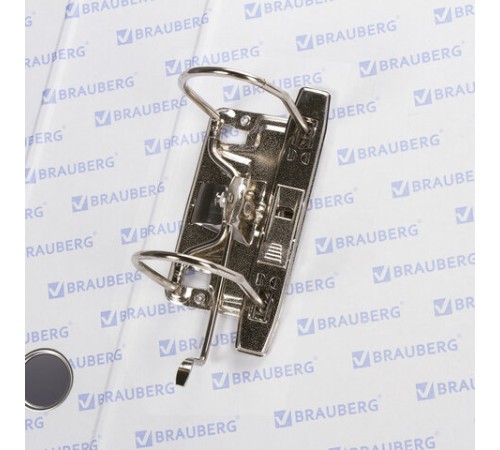 Папка-регистратор ШИРОКИЙ КОРЕШОК 90 мм с покрытием из ПВХ, черная, BRAUBERG, 271835