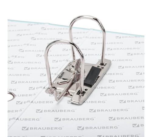 Папка-регистратор BRAUBERG PASTEL ламинированная, 75 мм, цвет мятный, 271839