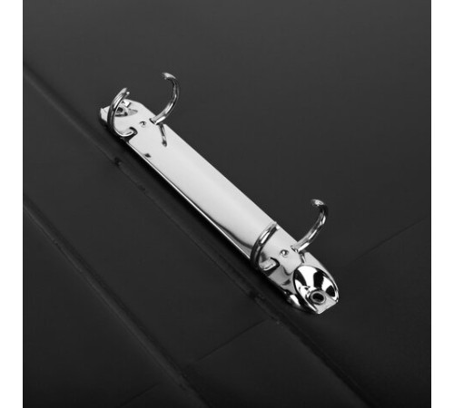 Папка на 2 кольцах, ПРОЧНАЯ, картон/ПВХ, BRAUBERG 