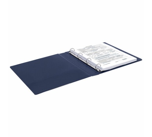 Папка на 4 кольцах, ПРОЧНАЯ, картон/ПВХ, BRAUBERG 