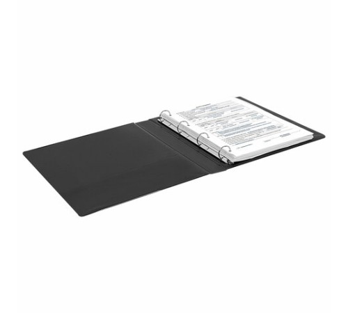 Папка на 4 кольцах, ПРОЧНАЯ, картон/ПВХ, BRAUBERG 