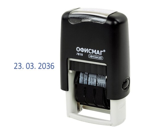 Датер-мини ОФИСМАГ, месяц цифрами, оттиск 22х4 мм, 