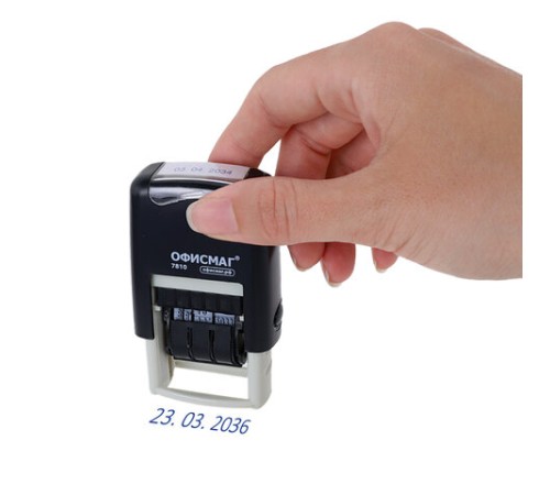 Датер-мини ОФИСМАГ, месяц цифрами, оттиск 22х4 мм, 