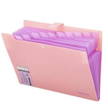 Папка-органайзер на кнопке 12 отделений, BRAUBERG 