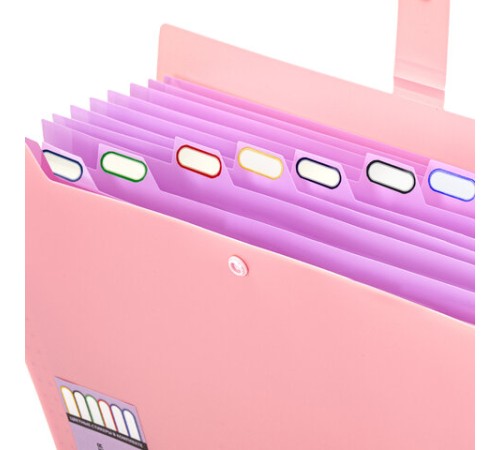 Папка-органайзер на кнопке 12 отделений, BRAUBERG 