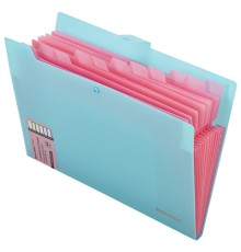 Папка-органайзер на кнопке 12 отделений, BRAUBERG 