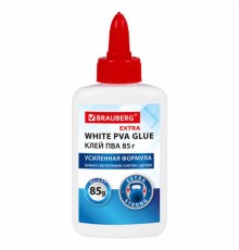Клей ПВА УСИЛЕННЫЙ BRAUBERG Extra (бумага, фотографии, картон, дерево), 85 г, 271939