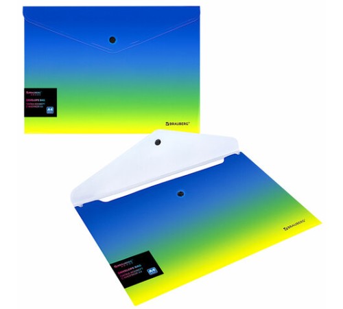 Папка-конверт с кнопкой BRAUBERG 