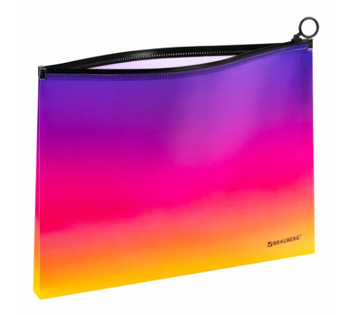 Папка-конверт расширяющаяся СУПЕР КОМПЛЕКТ 3 ШТ. на молнии BRAUBERG 