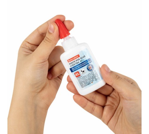 Набор клея BRAUBERG (клей-карандаш PVP 10 г, клей ПВА 45 г, клей ПВА 20 г с кисточкой), блистер, 271978