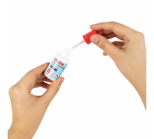 Набор клея BRAUBERG (клей-карандаш PVP 10 г, клей ПВА 45 г, клей ПВА 20 г с кисточкой), блистер, 271978