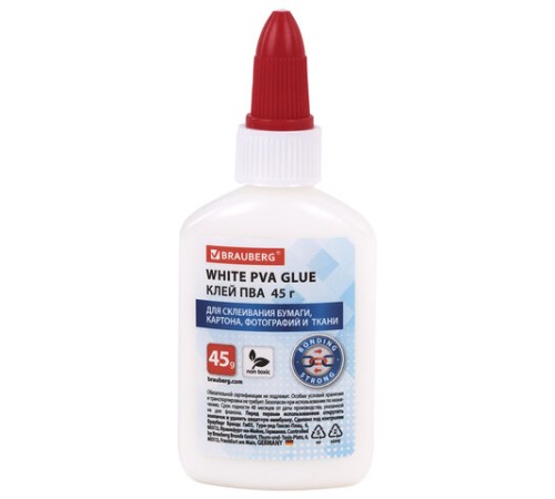 Набор: клей + ножницы BRAUBERG (клей-карандаш PVP 10 г, клей ПВА 45 г, ножницы 13 см), блистер, 271979