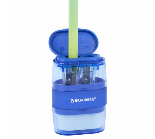 Точилка с ластиком 2 в 1 BRAUBERG 