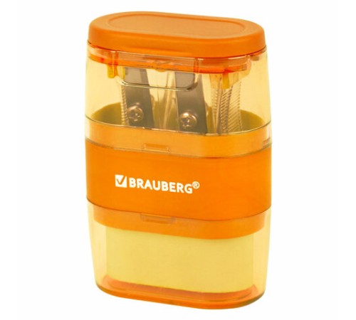 Точилка с ластиком 2 в 1 BRAUBERG 