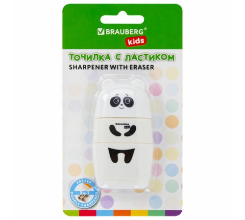 Точилка с ластиком 2 в 1 BRAUBERG KIDS 