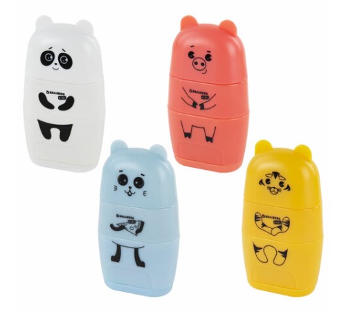 Точилка с ластиком 2 в 1 BRAUBERG KIDS 