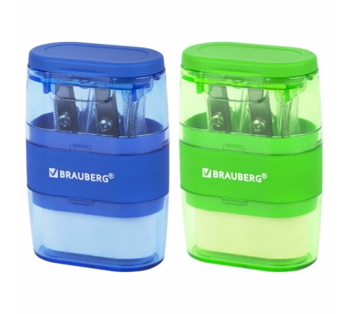 Точилки с ластиком 2 в 1 BRAUBERG 