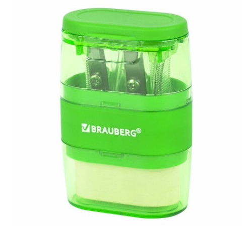 Точилки с ластиком 2 в 1 BRAUBERG 