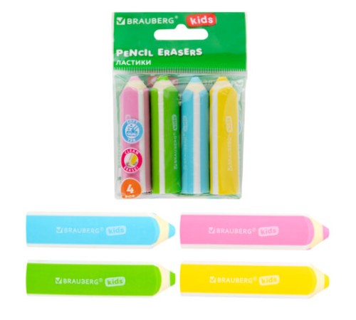 Ластики фигурные BRAUBERG KIDS 