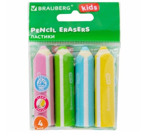 Ластики фигурные BRAUBERG KIDS 