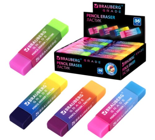 Ластик полупрозрачный BRAUBERG 