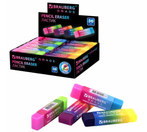 Ластик полупрозрачный BRAUBERG 